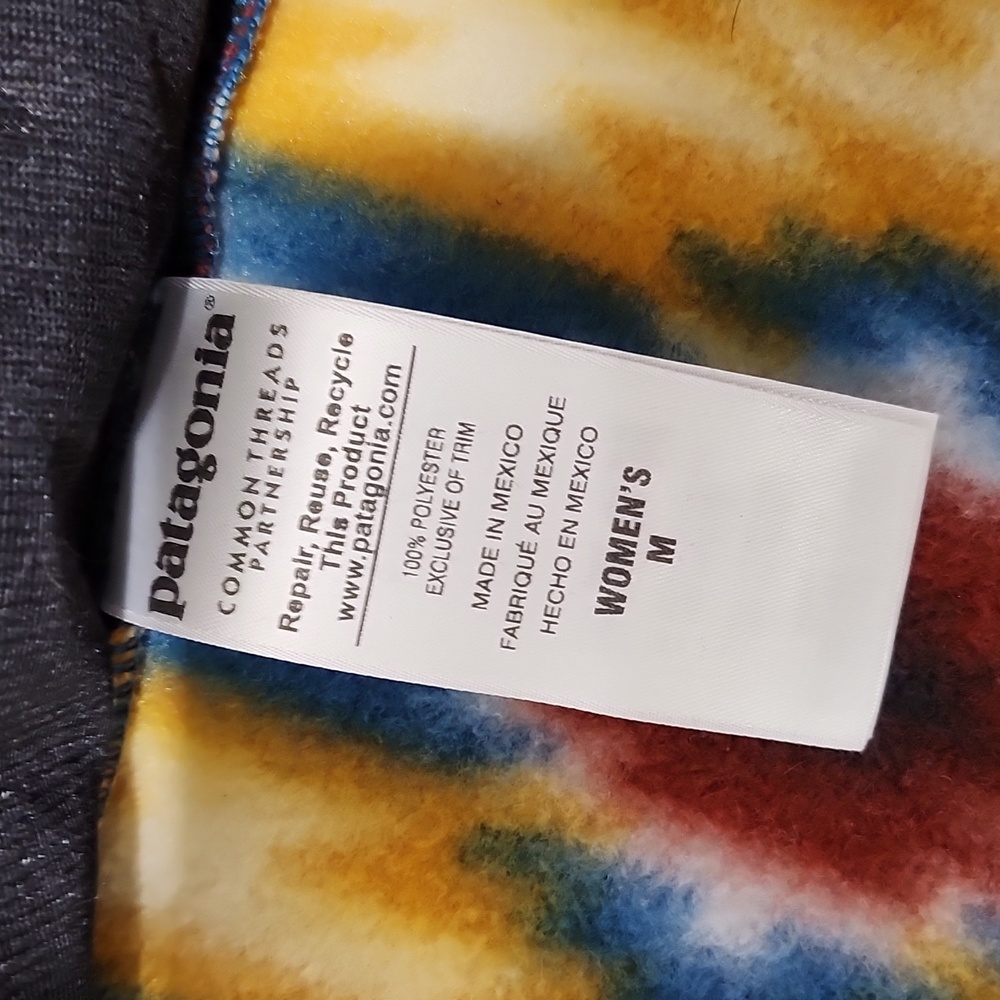 Patagonia Synchilla Aztec Fleece Vest Jacket Wild Desert Prarie Gold Women's  M - Picture 7 of 11